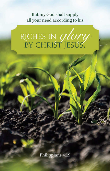 General Worship Bulletin: Riches in Glory (Package of 100): Philippians 4:19 (KJV) by Broadman and Holman