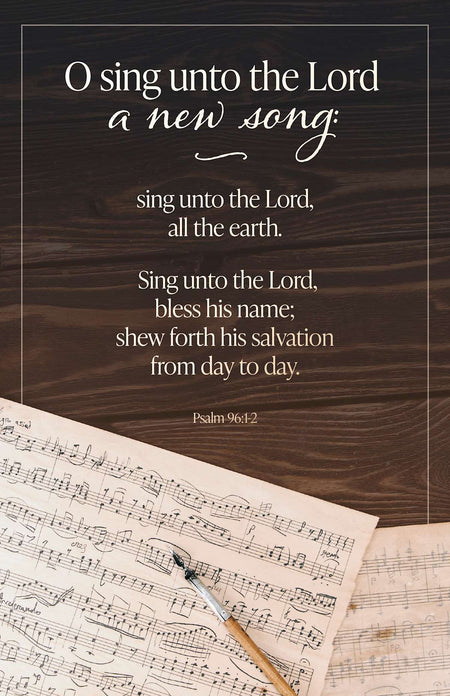 General Worship Bulletin: Unto the Lord (Package of 100): Psalm 96:1-2 (KJV) by Broadman and Holman