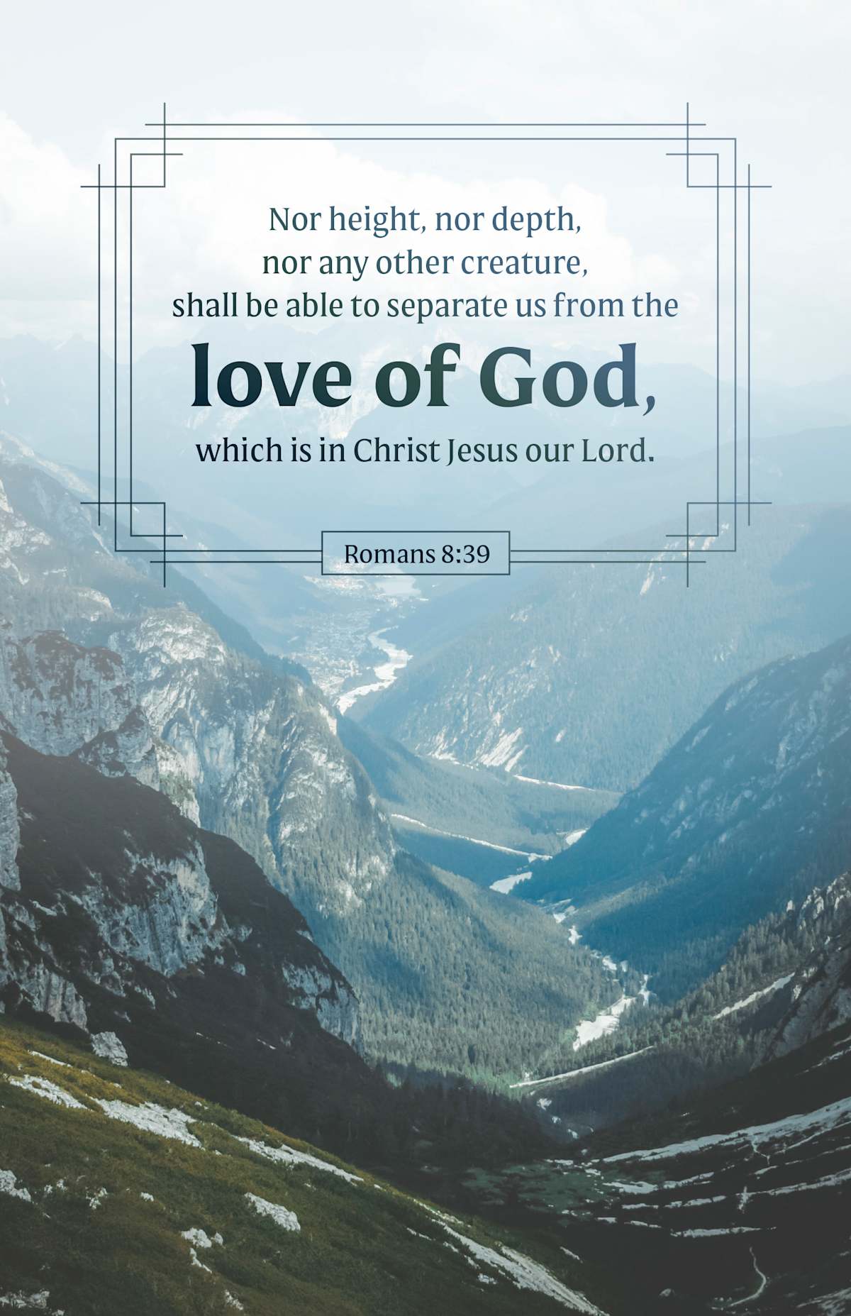 General Worship Bulletin: Love of God (Package of 100): Romans 8:39 (KJV) by Broadman and Holman