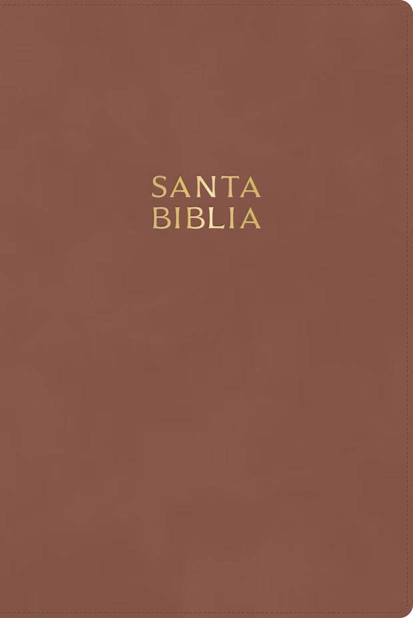 RVR 1960 Biblia letra gigante, café madera, símil piel, con índice