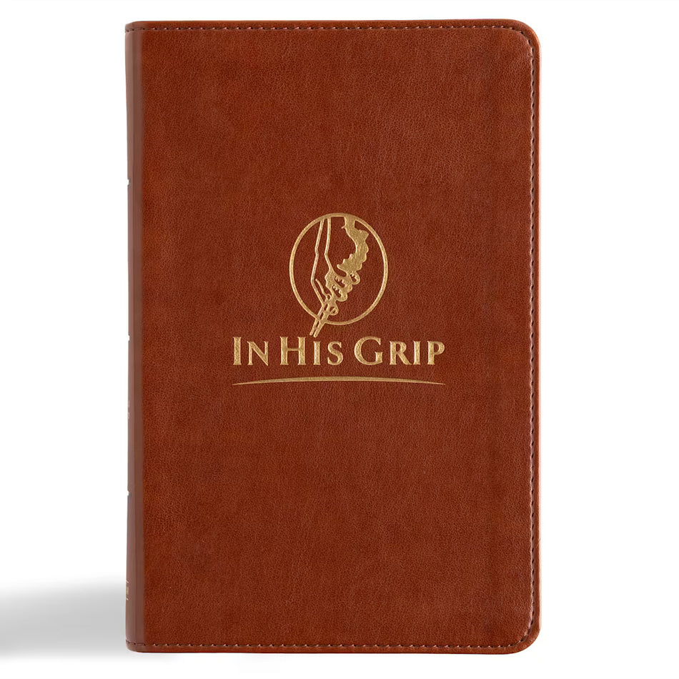 CSB In His Grip Golfer's Bible, Brown LeatherTouch  - Single or Case Quantity