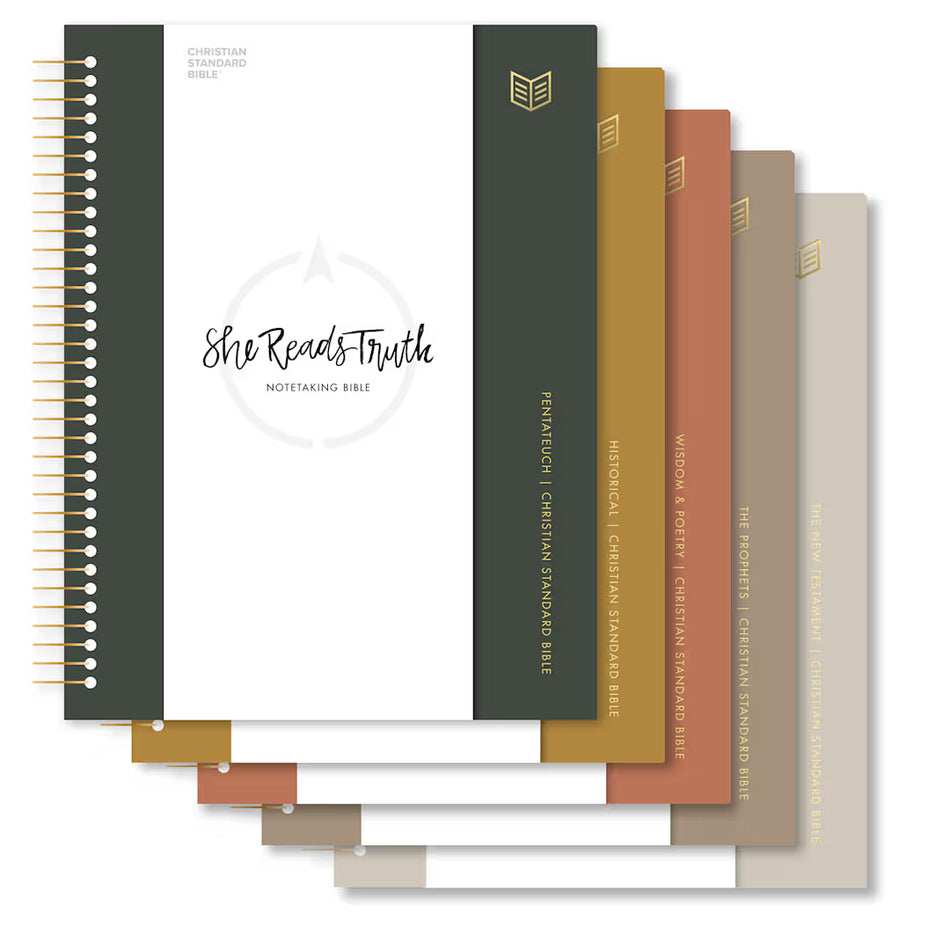 She Reads Truth Spiral-Bound Notetaking Bible (CSB) - Five Volume Set - Hardcover by Broadman and Holman