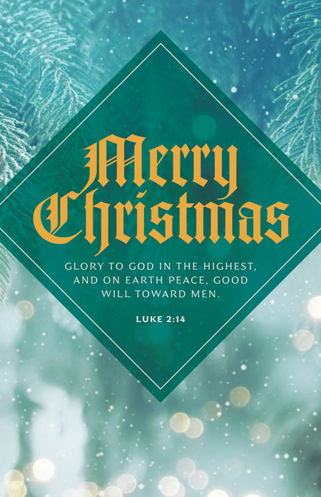 Christmas Bulletin: Merry Christmas Glory (Package of 100): Luke 2:14 (KJV) by Broadman and Holman