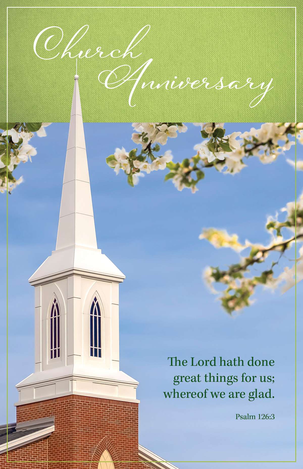 Church Anniversary Bulletin: Great Things (Package of 100): Psalm 126:3 (KJV) by Broadman and Holman