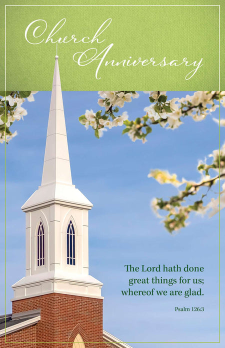 Church Anniversary Bulletin: Great Things (Package of 100): Psalm 126:3 (KJV) by Broadman and Holman