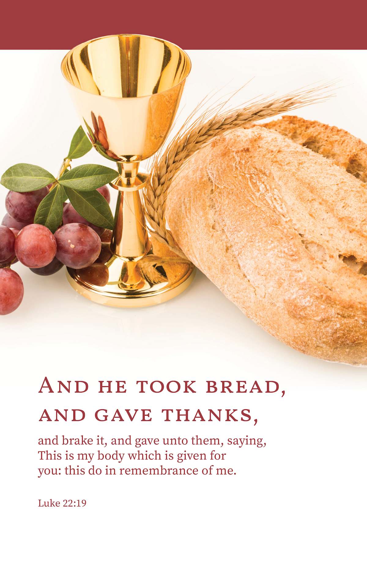 Communion Bulletin: Gave Unto (Package of 100): Luke 22:19 (KJV) by Broadman and Holman