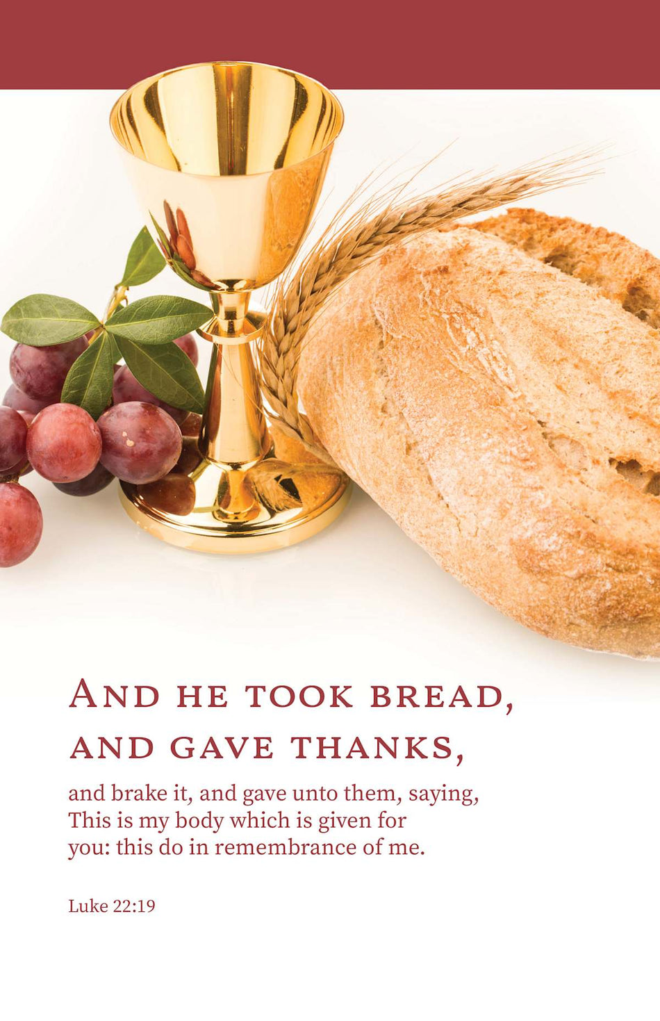 Communion Bulletin: Gave Unto (Package of 100): Luke 22:19 (KJV) by Broadman and Holman