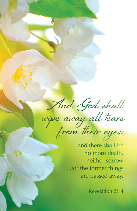 Funeral Bulletin: And God Shall (Package of 100): Revelation 21:4 (KJV) by Broadman and Holman