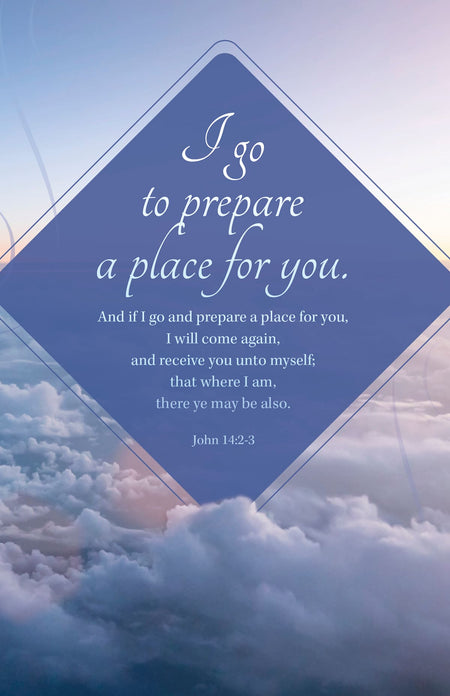 Funeral Bulletin: I Will Come Again (Package of 100): John 14:2-3 (KJV) by Broadman and Holman