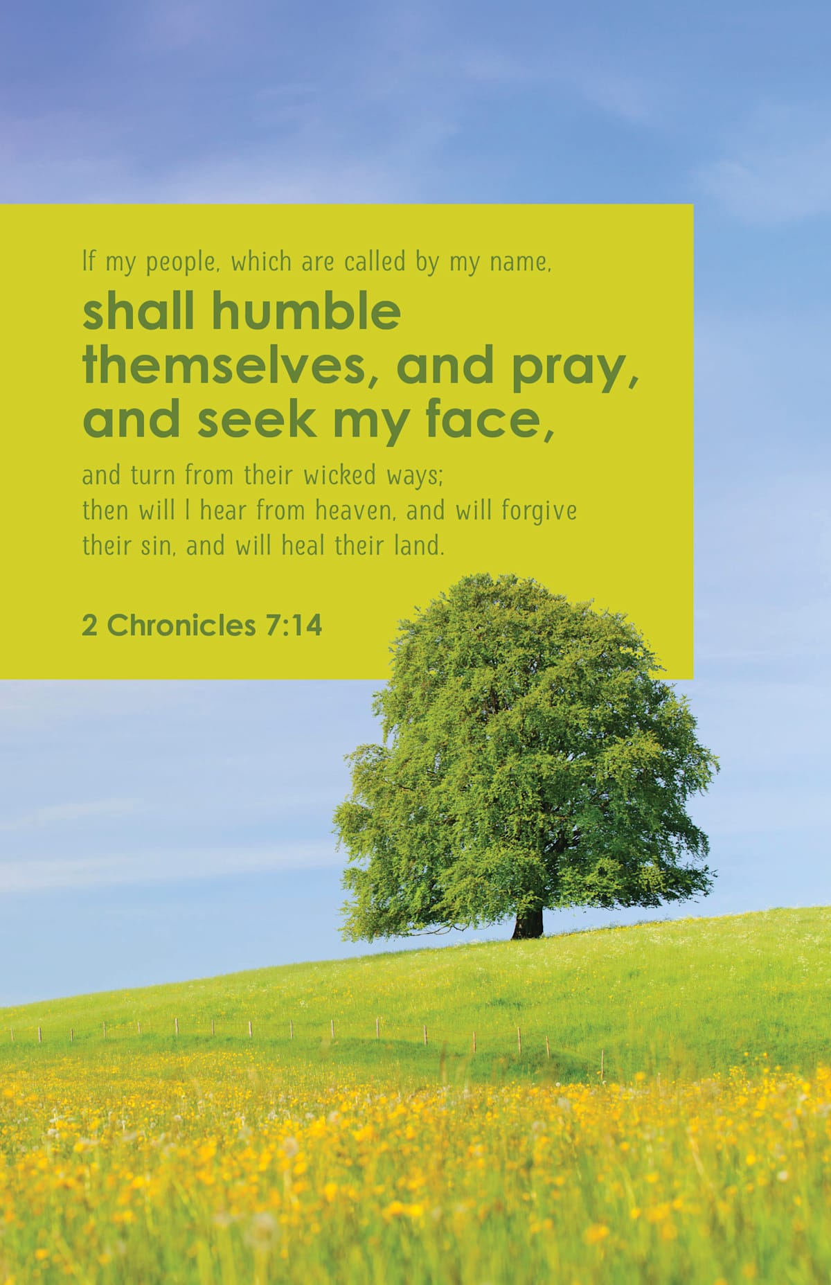 General Worship Bulletin: And Pray (Package of 100): 2 Chronicles 7:14 (KJV) by Broadman and Holman