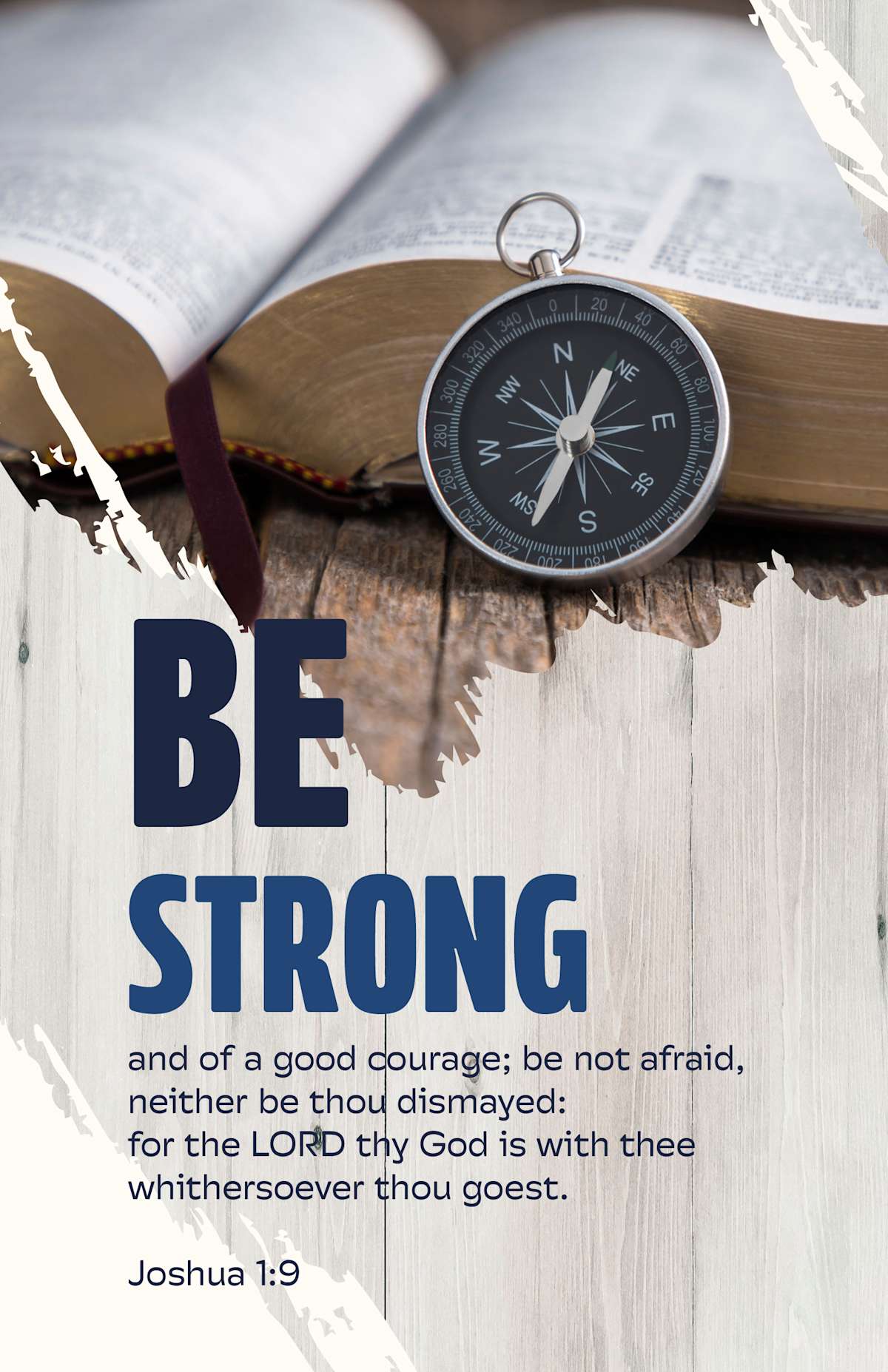 General Worship Bulletin: Be Strong (Package of 100): Joshua 1:9 (KJV) by Broadman and Holman