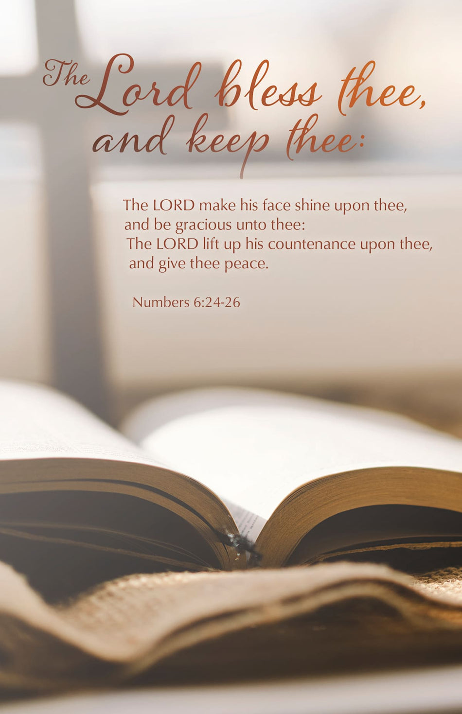 Pastor Appreciation Bulletin: Bless Thee (Package of 100): Numbers 6:24-26 (KJV) by Broadman and Holman
