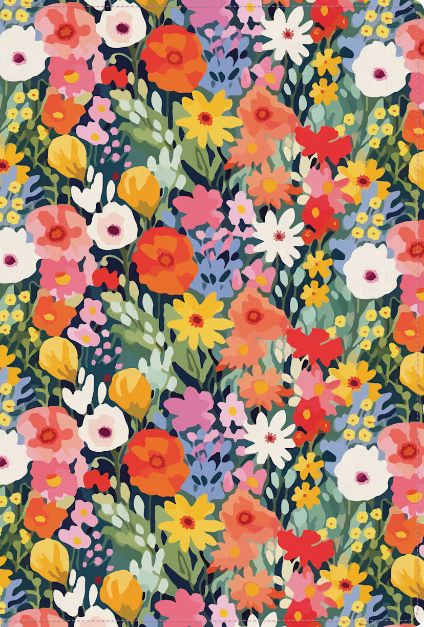 RVR 1960 Biblia letra grande, tamaño manual, edición especial, multicolor floral, símil piel