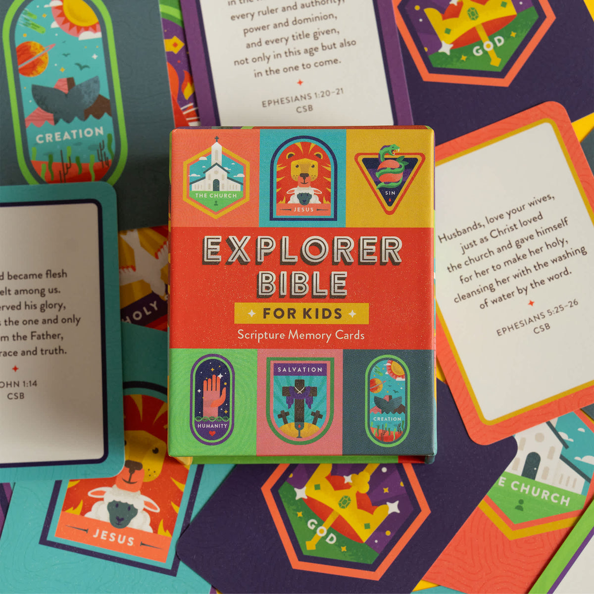 Explorer Bible for Kids Scripture Memory Cards (CSB) by Broadman and Holman, product view 8