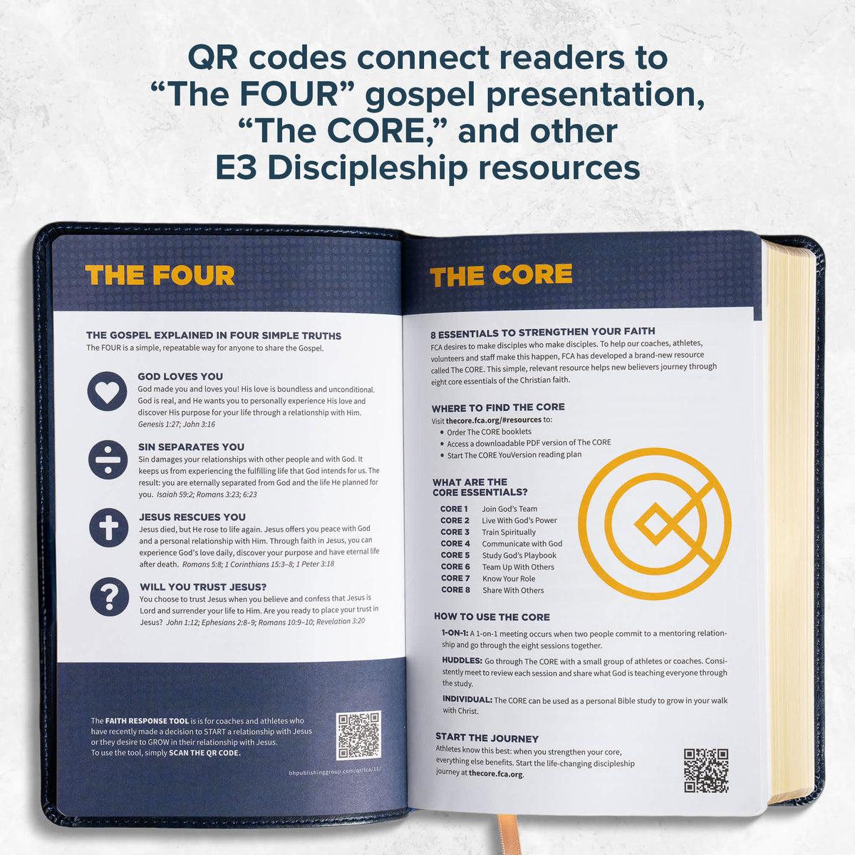 The Athlete's Bible (CSB) - Navy LeatherTouch by Broadman and Holman, product view 9