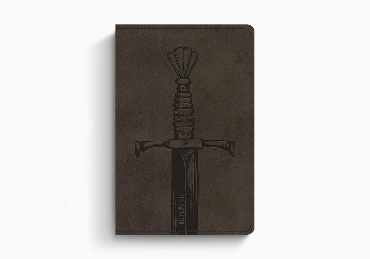 ESV Compact Bible – Leather (Silver Sword Design TruTone) by Crossway