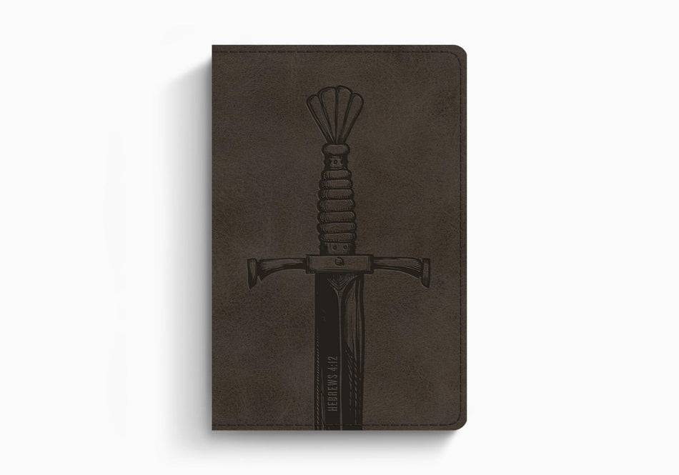 ESV Compact Bible – Leather (Silver Sword Design TruTone) by Crossway
