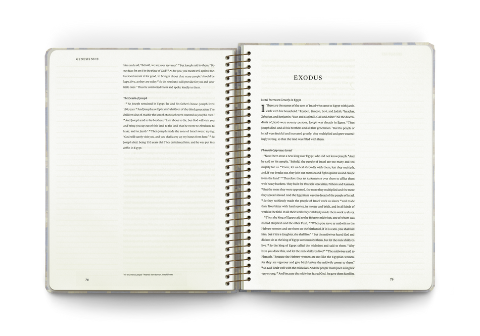 ESV Spiral-Bound Journaling Bible, Pentateuch by Crossway, product view 2