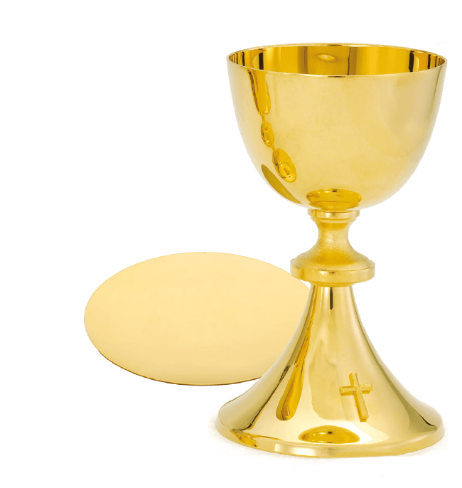 High Polish Chalice w/ Scale Paten in 24k gold (Copy)