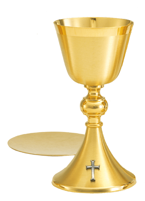 Beautifully Chalice w/ Scale Paten in 24k gold