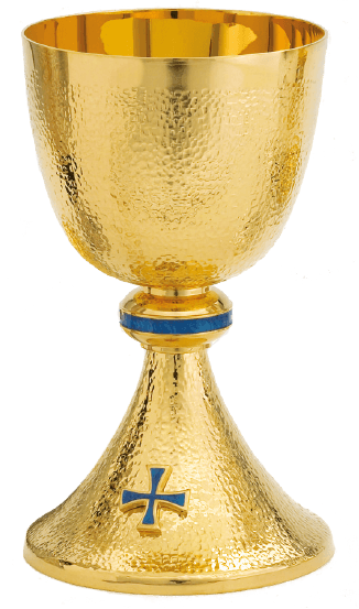 Beautifully Chalice w/ Bowl Paten, Textured
