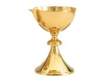 Beautifully crafted High Polish Chalice Gold Plate