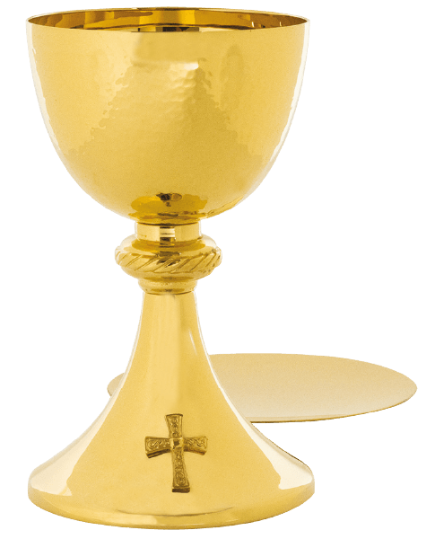 Chalice - Gold Rope Node & Cross with Well Paten
