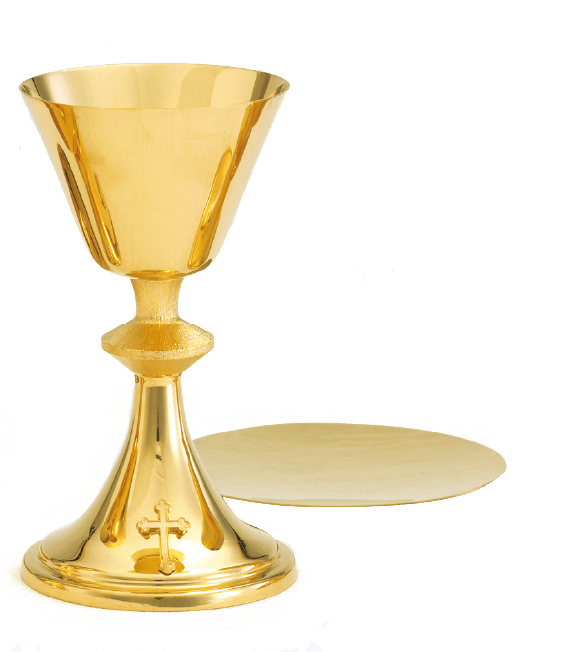 Chalice w/ Scale Paten | Gold | High Polish With Scale Paten