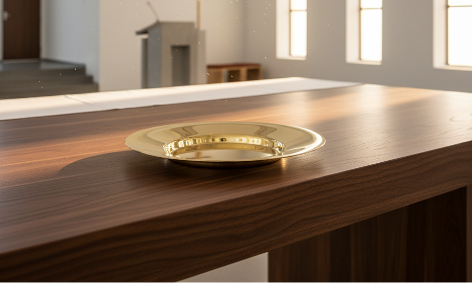 Well Paten | 6 ¾″ Diameter | Holds 25 Hosts | Altar Communion Paten