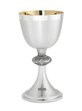 Chalice | Gold | Satin Finish with Simple Cross