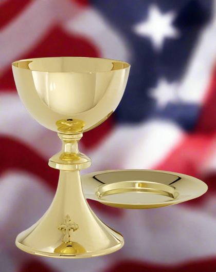 American-made chalice and paten