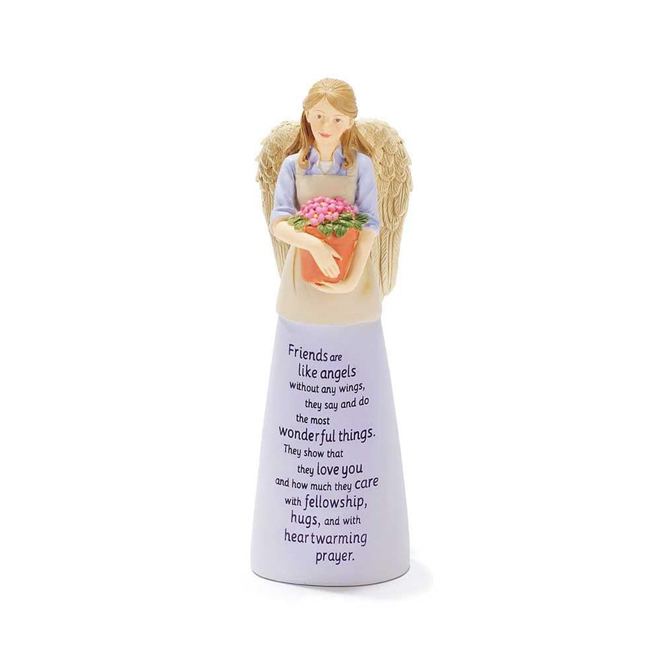 Friends Like Angels Without Wings Periwinkle Blue 6 Inch Resin Tabletop Angel by Dicksons