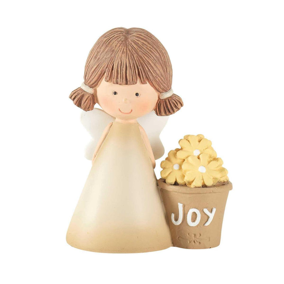 Angel Figurine Joy with Flowers Resin by Dicksons