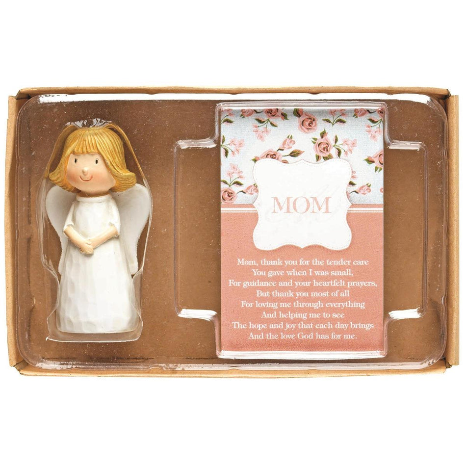 Angel Pray/crd Mom Thank You Resin 2.5" by Dicksons