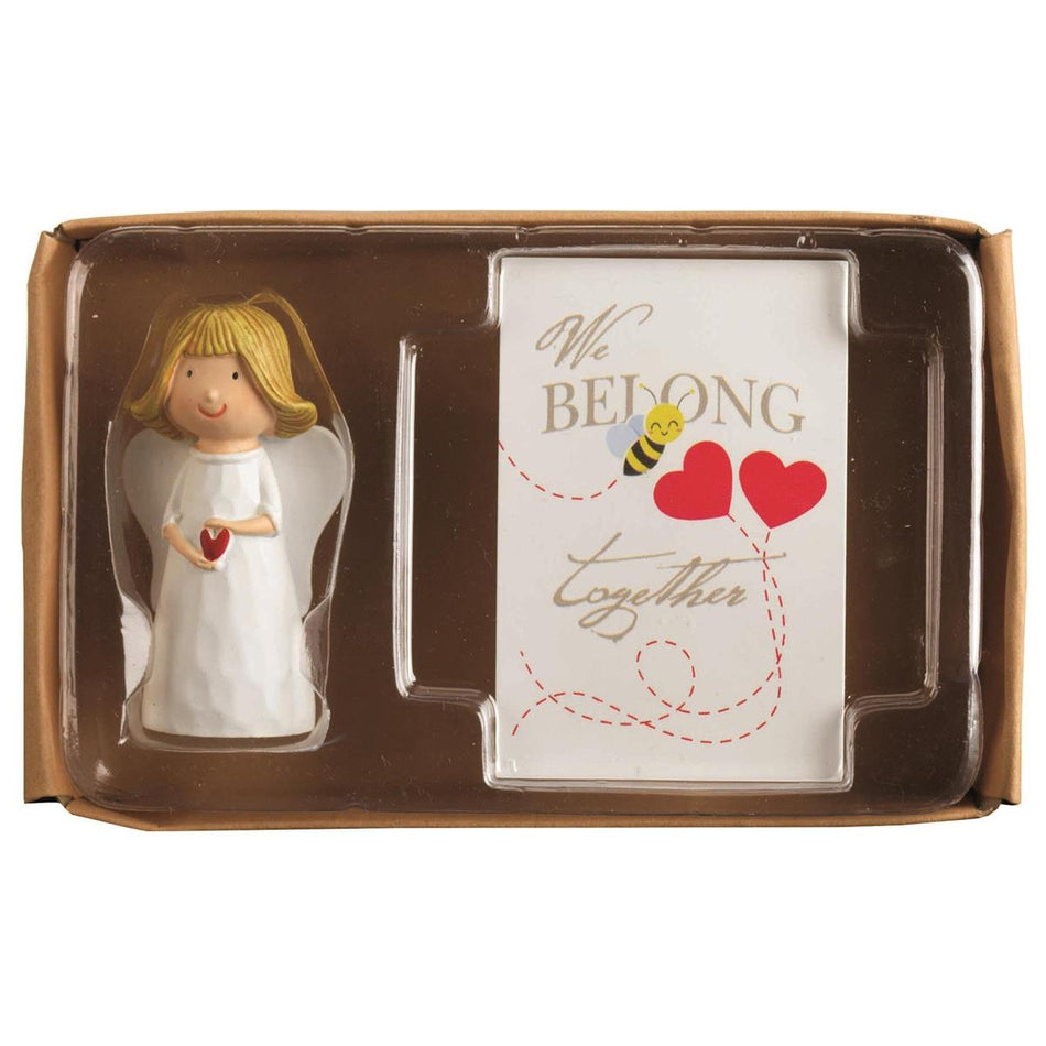 Angel Figurine with We Belong Card Set by Dicksons
