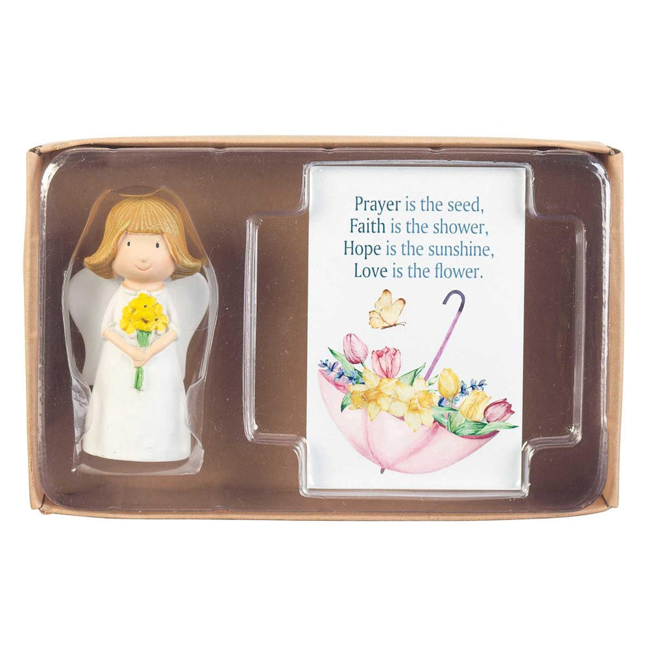 Prayer is The Seed 3.5 x 5.5 MDF Tabletop Figurine with Card by Dicksons