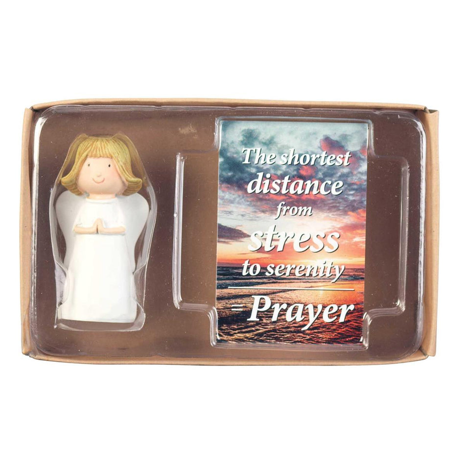 Angel Figurine Pray Shortest Distance by Dicksons