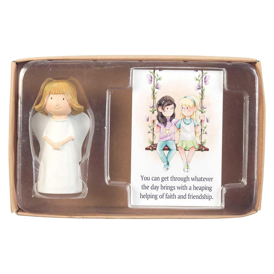 Faith and Friendship Angel 3.5 x 5.5 Resin Tabletop Figurine with Card by Dicksons