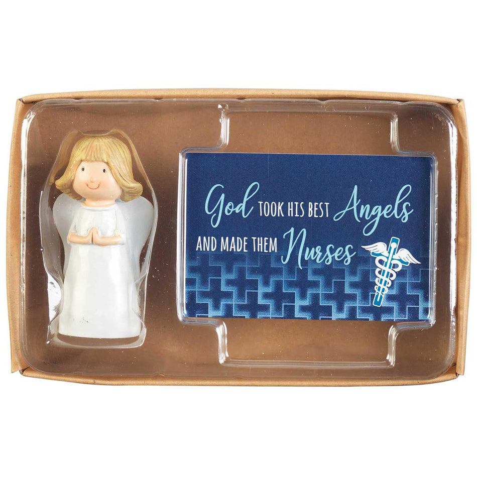God Took Best Angels Made Nurses 5.5 x 3.5 Resin Tabletop Figurine with Card by Dicksons