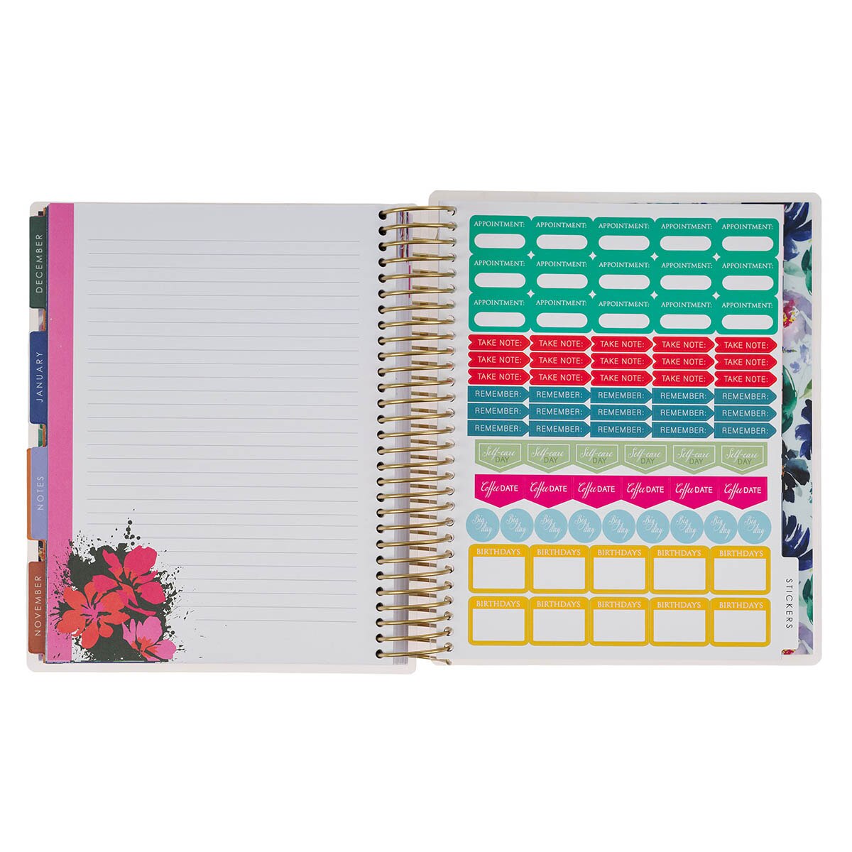 2027 Thankful Grateful Blessed 18-Month Spiral Planner with Elastic Closure by Christian Art Gifts, product view 10