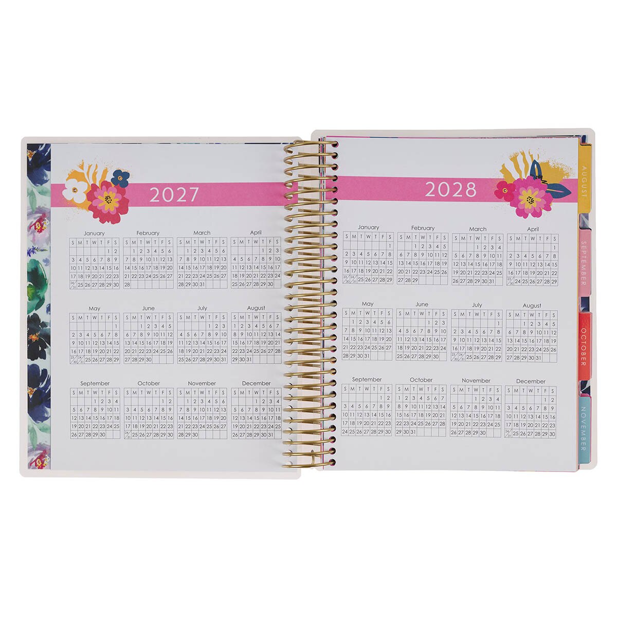 2027 Thankful Grateful Blessed 18-Month Spiral Planner with Elastic Closure by Christian Art Gifts, product view 5