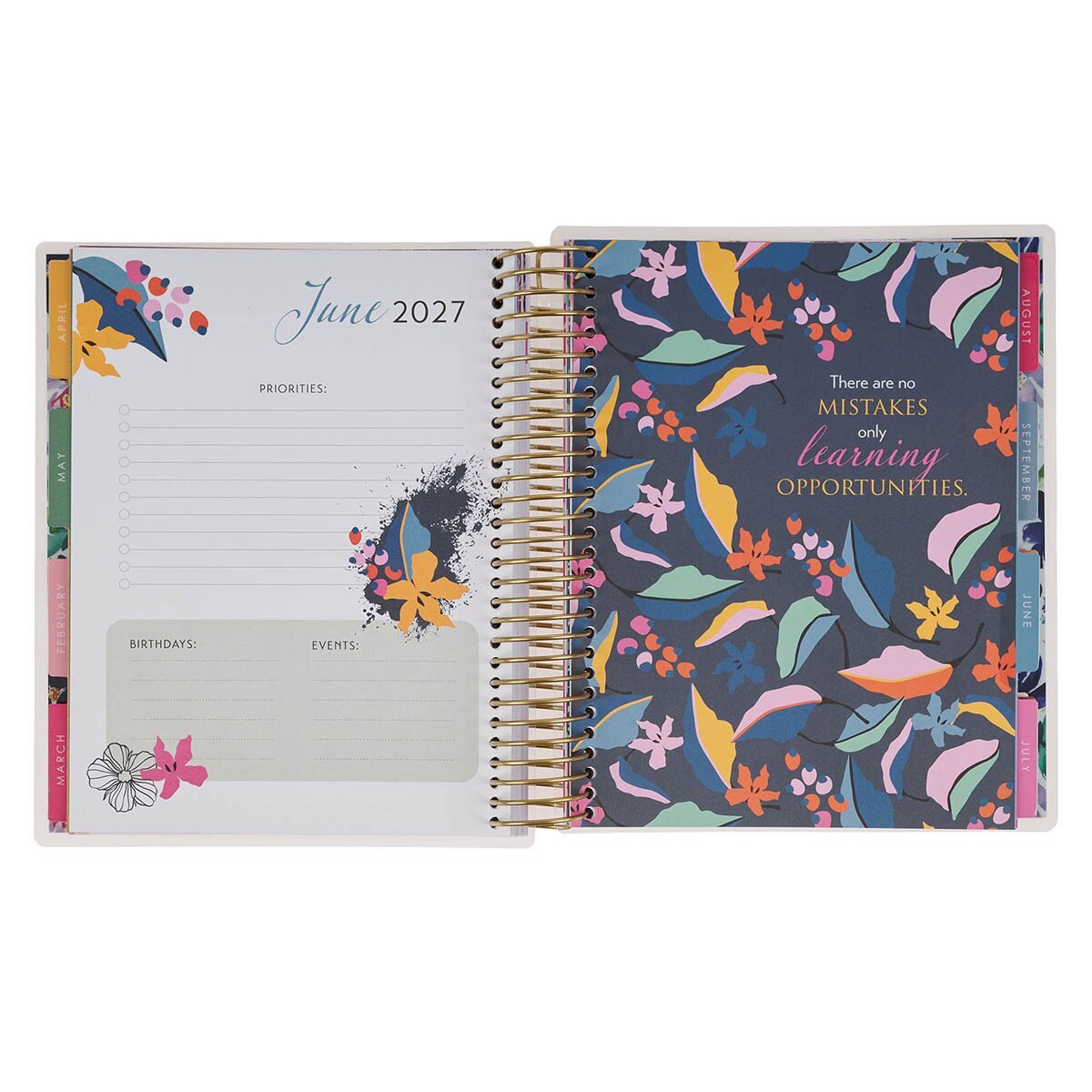 2027 Thankful Grateful Blessed 18-Month Spiral Planner with Elastic Closure by Christian Art Gifts, product view 6