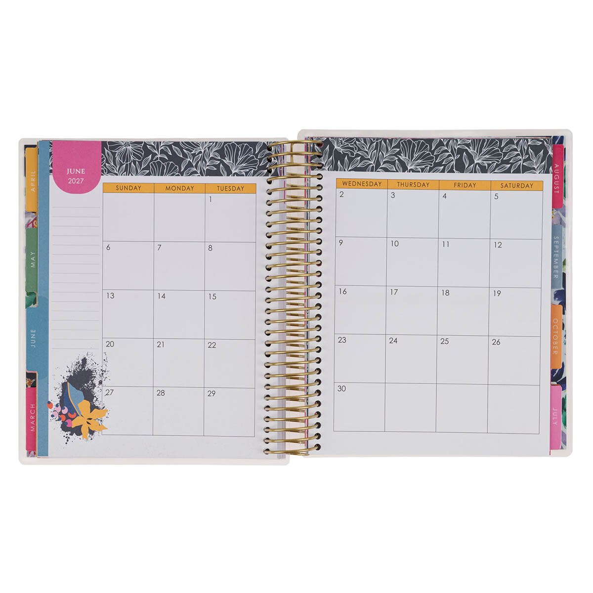 2027 Thankful Grateful Blessed 18-Month Spiral Planner with Elastic Closure by Christian Art Gifts, product view 7