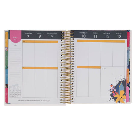 2027 Thankful Grateful Blessed 18-Month Spiral Planner with Elastic Closure by Christian Art Gifts, product view 9