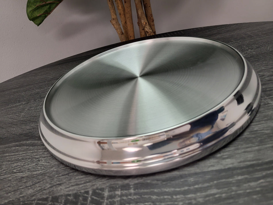 Silvertone Stacking Bread Plate Base – 12” Diameter