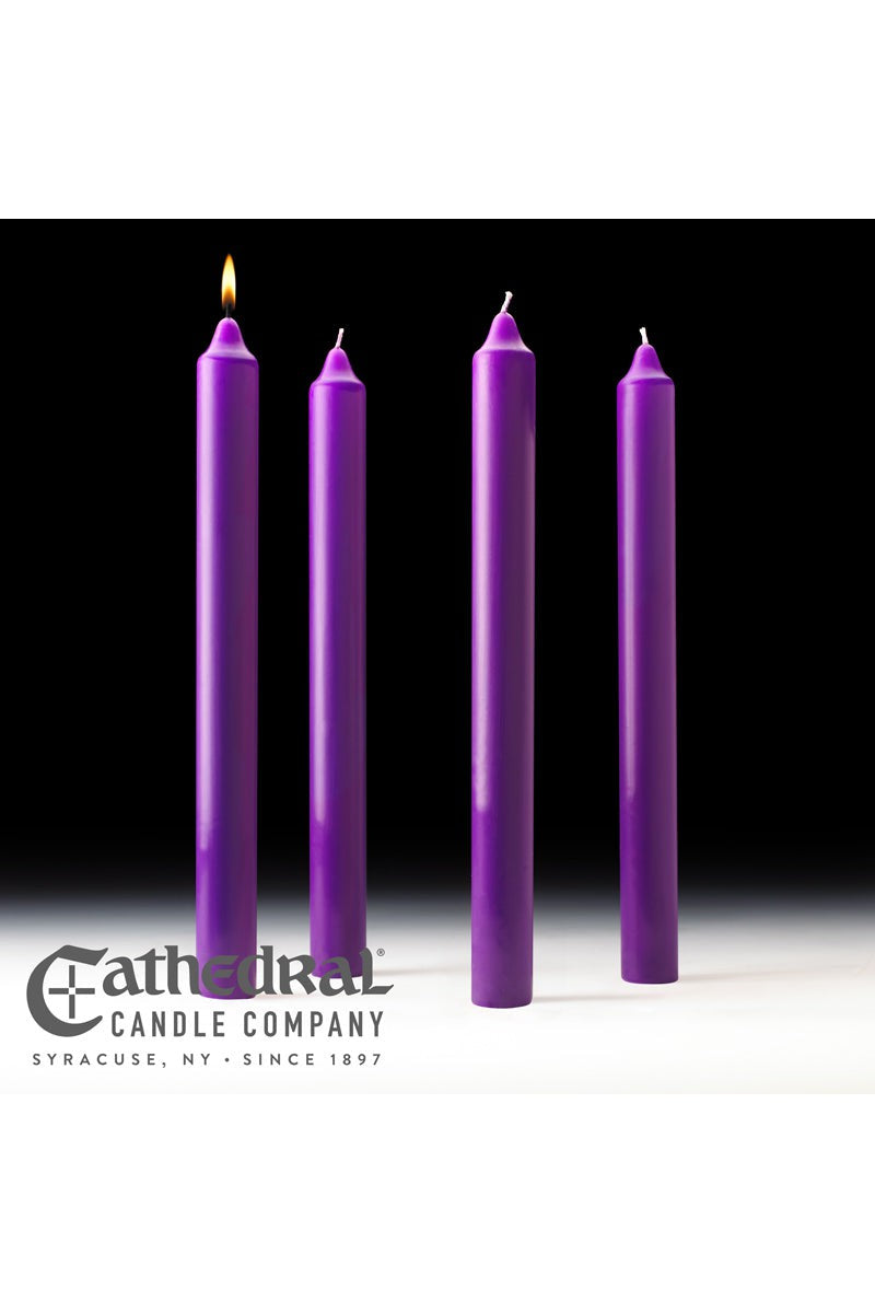 Advent Candle Sets - 4 Purple - 1-1/2" Diameter by Anchor Christian Distributors, product view 2