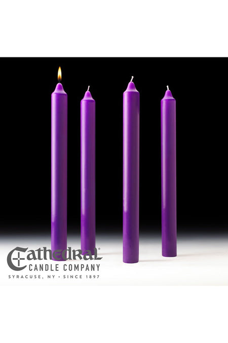 Advent Candle Sets - 4 Purple - 1-1/2" Diameter by Anchor Christian Distributors, product view 2