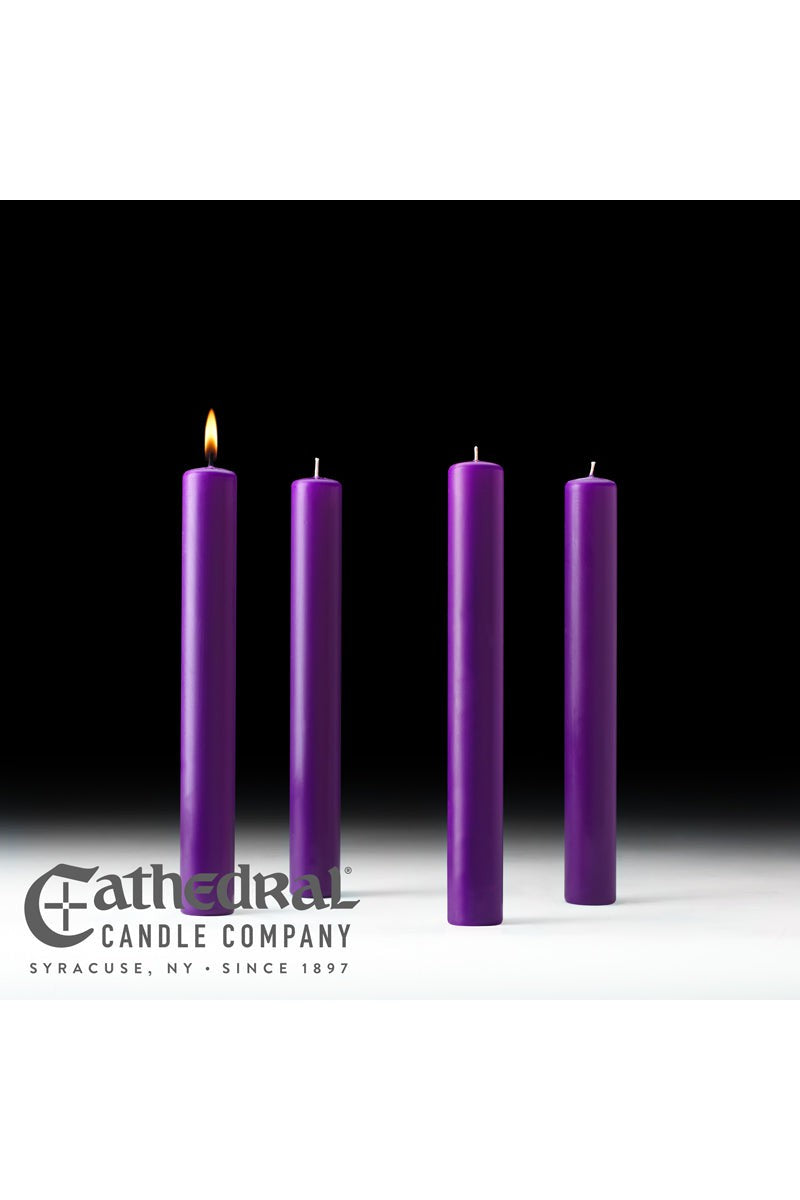 Advent Candle Sets - 4 Purple - 1-1/2" Diameter by Anchor Christian Distributors, product view 3