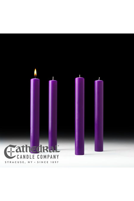 Advent Candle Sets - 4 Purple - 1-1/2" Diameter by Anchor Christian Distributors, product view 3