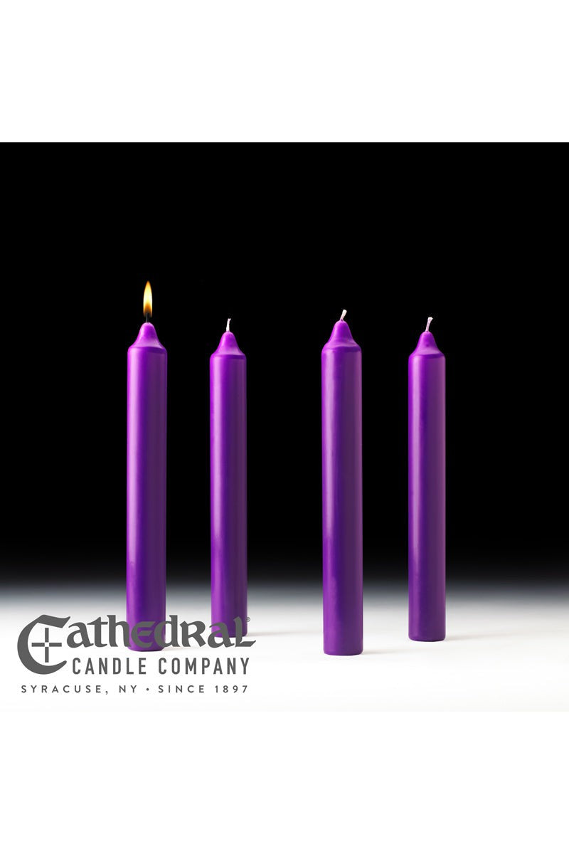 Advent Candle Sets - 4 Purple - 1-1/2" Diameter by Anchor Christian Distributors, product view 4